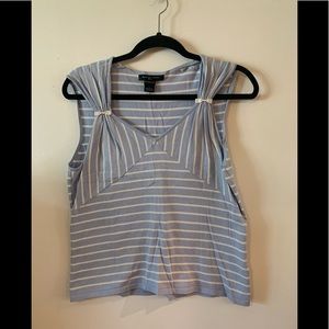 August Silk - Women’s striped top - size L